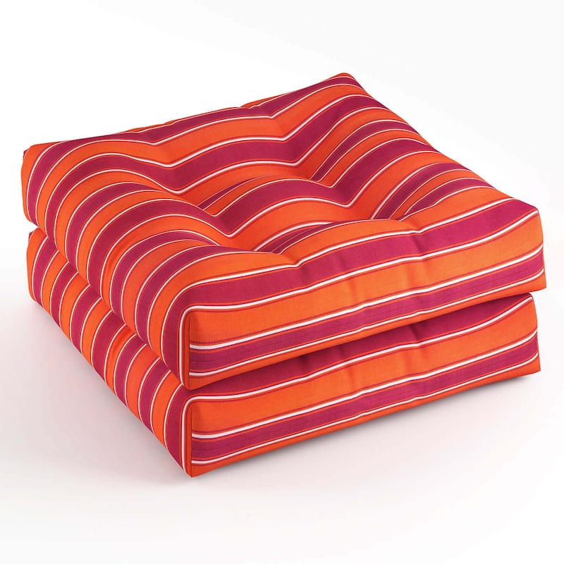 Costway 2 PCS 21'' x 21'' Patio Chair Seat Cushion Pads Indoor/Outdoor