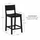 preview thumbnail 38 of 36, Linon Dahlia Wood 24-Inch Armless Counter Stool (Set of 2)