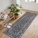 preview thumbnail 40 of 38, Washable Area Rug for Entryway Moss Soft Indoor Door Mat Distressed Floral Low-Pile Kitchen Rugs