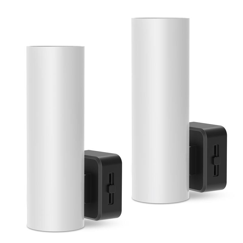 YANSUN 2-Pack Plug-in Dimmable Night Light, Dusk to Dawn Cylinder Wall Sconce, 3000K Warm, Hallway Bedroom