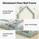 preview thumbnail 41 of 42, Twin Size House-Shaped Headboard Floor Bed with Fences