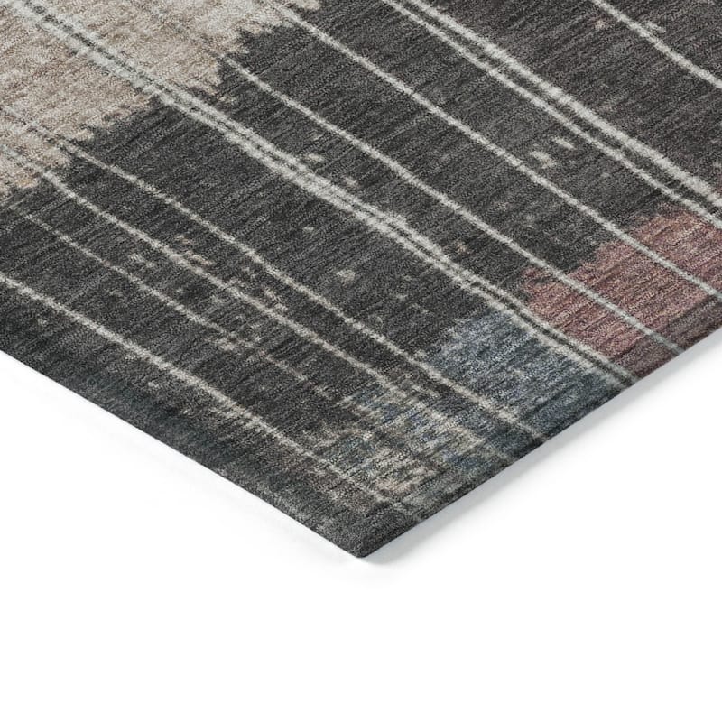 HomeRoots Striped Transitional Rectangle Outdoor Rug