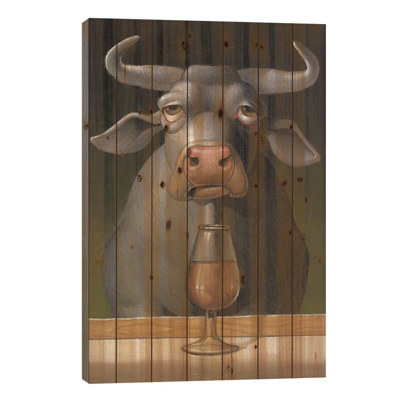 Mr Amontillado Print On Wood by Frank Warmerdam - Multi-Color - 40x26x1.5