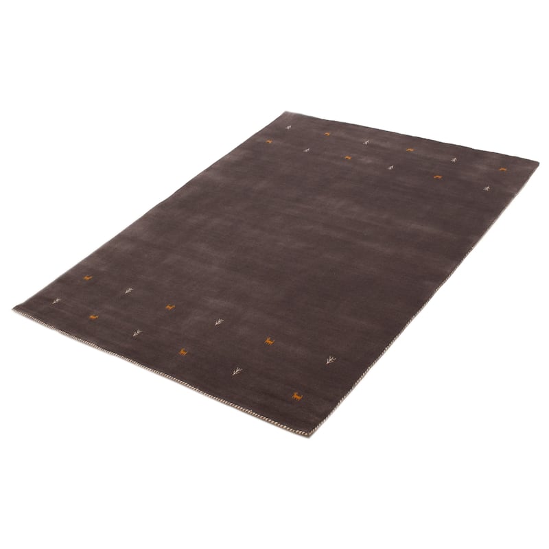 Kashkuli Gabbeh Grey Rug 6'7" x 9'7" - 6'7 x 9'7