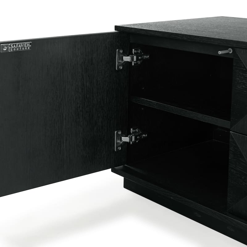 SAFAVIEH Couture Patty 4 Door Wood Media Stand - 63"W x 17"D x 19"H