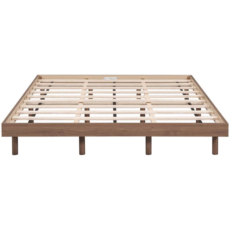 Modern Design Queen Size Floating Platform Bed Frame, White