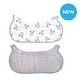 preview thumbnail 1 of 3, 2-in-1 Non-Slip Baby Burp Cloth and Bib - Grey/Bunny, 2 pack Grey