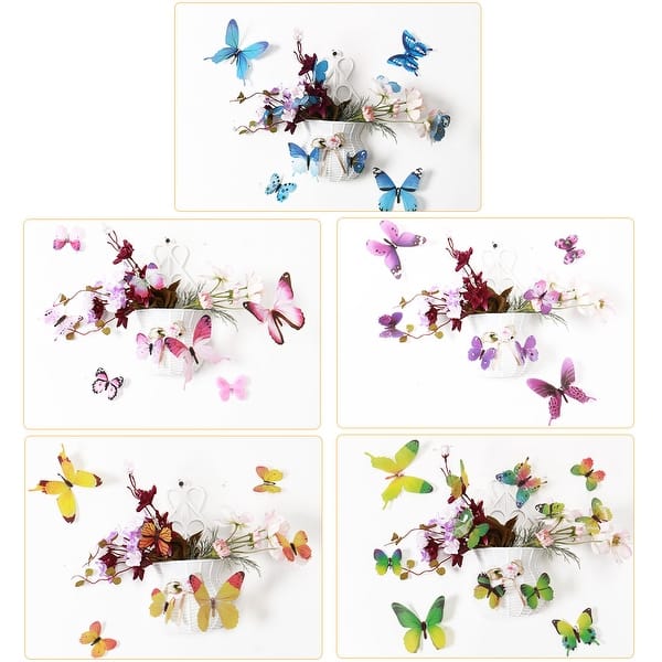 Shop 60pcs 3d Butterfly Wall Sticker Decals Paper Stickers For