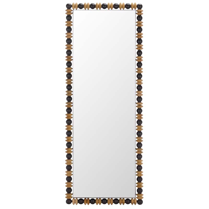 SAFAVIEH Home Azaria, 24-inch, Pinewood/Metal Full Length Mirror - 24"W x 2"D x 63"H