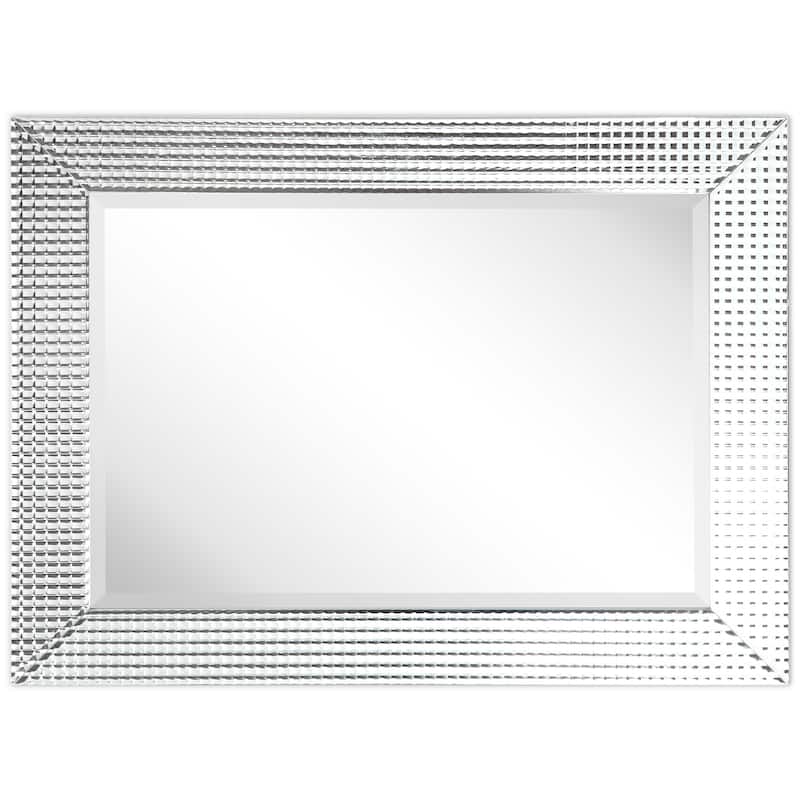 Bling Beveled Glass Rectangle Wall Mirror,Bathroom Mirror - 30 in. x 1.24 in. x 40 in.
