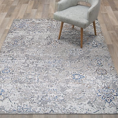 Brocco Giardino Gray/ Ivory Area Rug