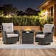 Option Brown Wicker Beige Cushion