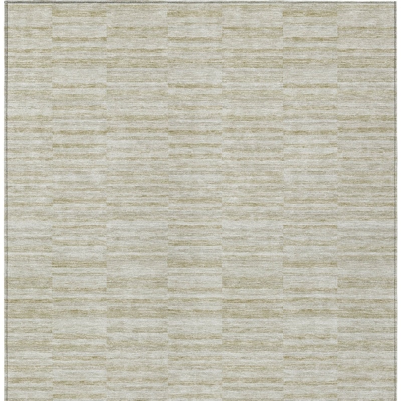 HomeRoots Striped Transitional Rectangle Outdoor Rug