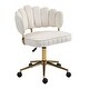 preview thumbnail 13 of 118, Velvet Home Office Desk Chair, Height Adjustable Task Chair, Armless Single Chair with Wheels, 360° Swivel Vanity Chair - N/A