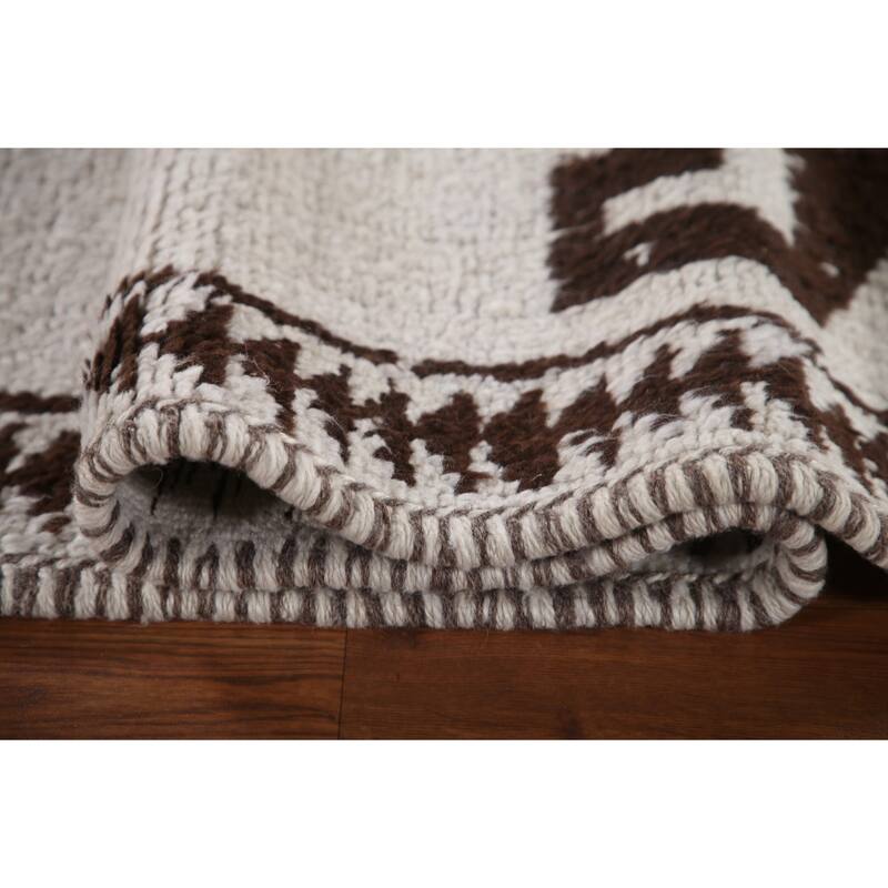 Natural Dye / Beige Anatolian Turkish Runner Rug Handmade Wool Carpet - 3'4"x 11'0"