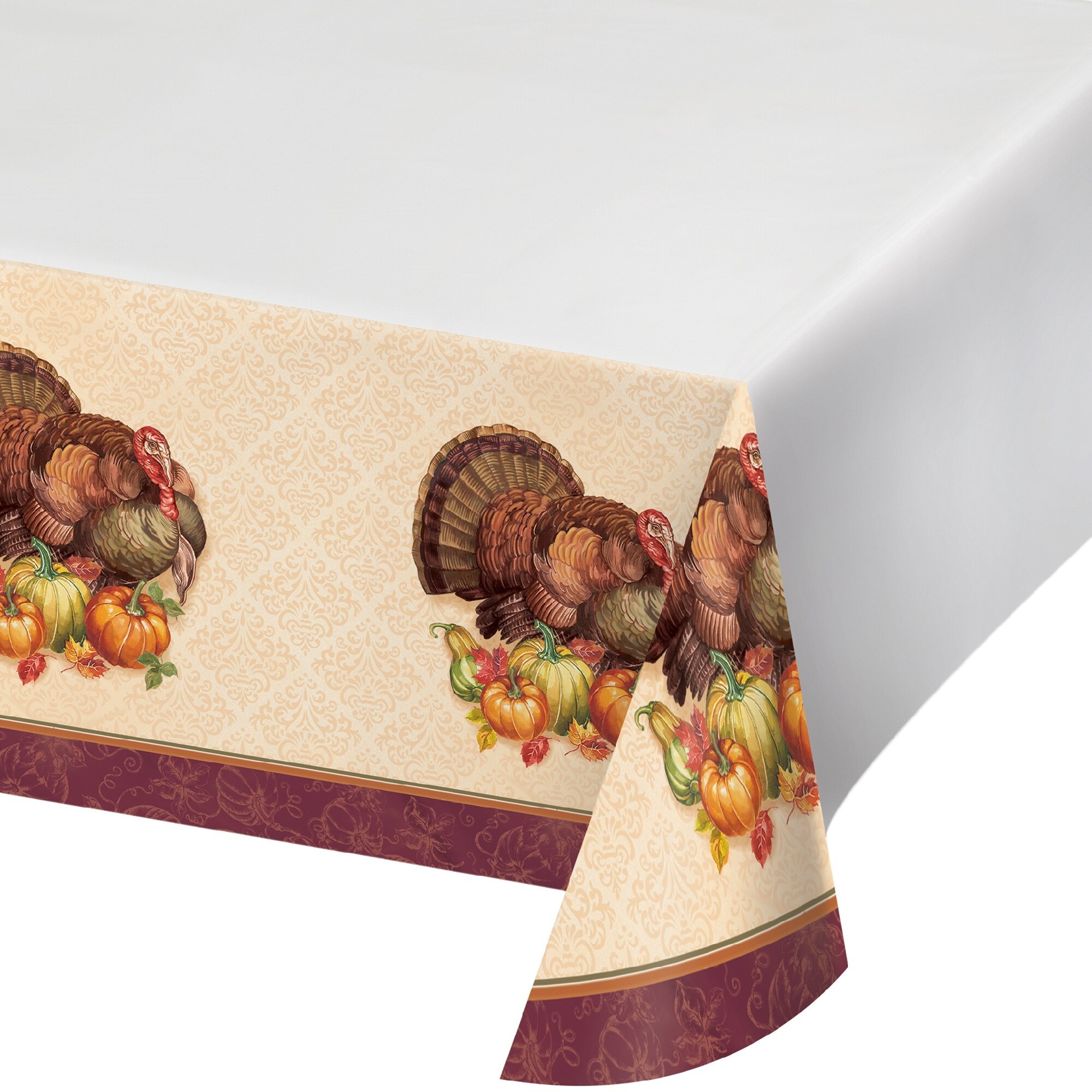 Shop Pack Of 12 Thanksgiving Turkey Plastic Tablecloth Table Cover