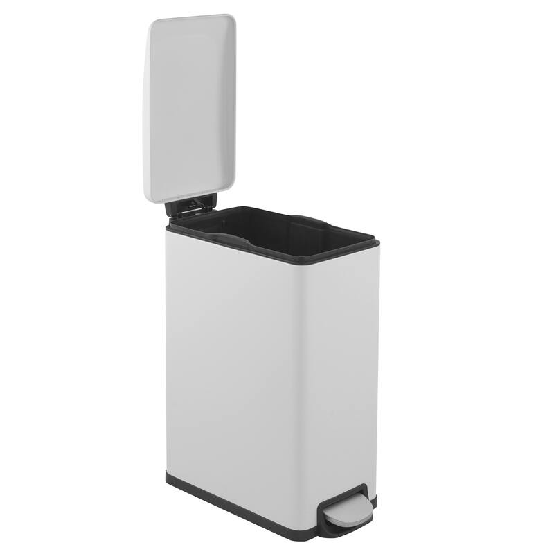 Innovaze 11.9 Gal./ 45 Liter Slim Stainless-Steel-Made Step-on kitchen Trash Can
