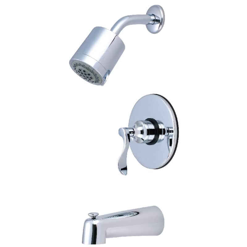 Kingston Brass Nufrench Tub and Shower Trim Package with 1.8 GPM - Polished Chrome