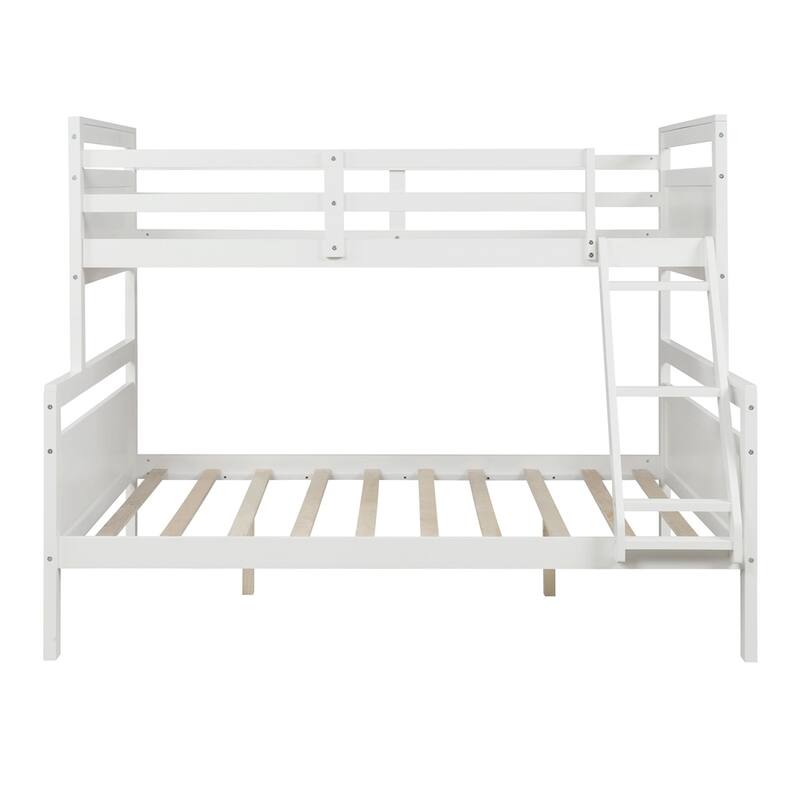 Twin over Full Bunk Bed with ladder, Safety Guardrail, Perfect for Bedroom