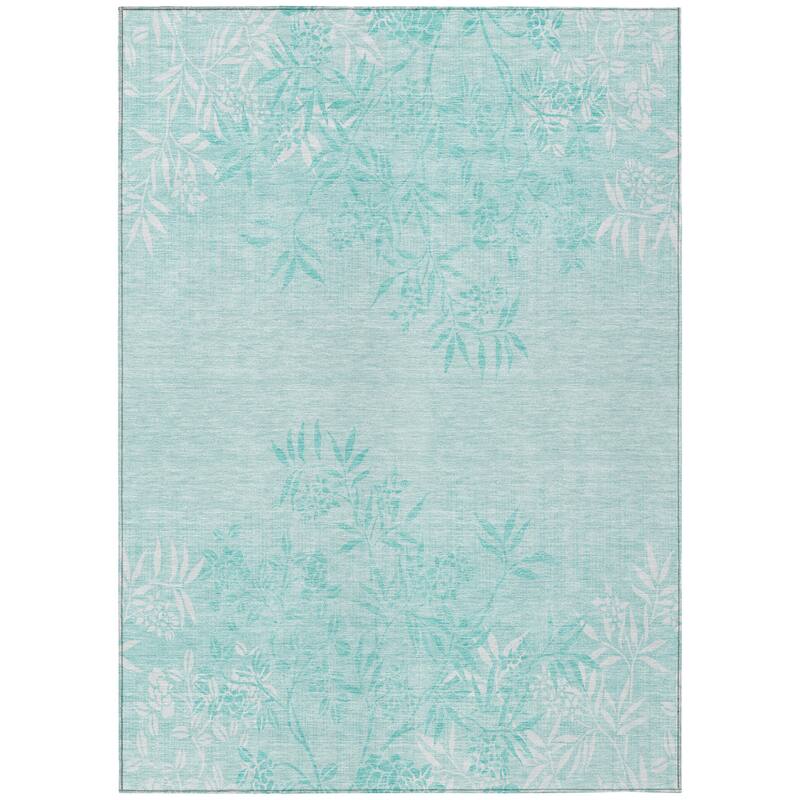 HomeRoots Floral Transitional Rectangle Outdoor Rug