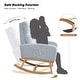 preview thumbnail 170 of 185, HOMYKA 28" Wide Rocking Chair for Nursery with Solid Wood Leg