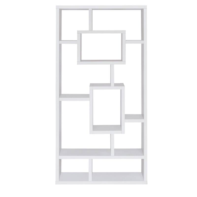 Fantastic Geometric Cubed Rectangular bookcase, White