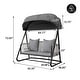 preview thumbnail 7 of 7, VEIKOUS Outdoor Patio Swing 2-Seat with Adjustable Convertible Canopy, 661 Lbs Capacity Steel Frame - N/A