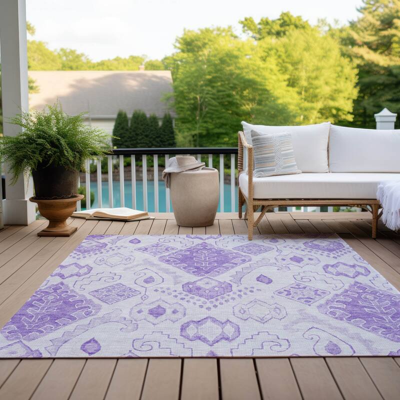 Machine Washable Indoor/ Outdoor Chantille Global Boho Rug