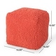 preview thumbnail 22 of 27, Moloney Modern Microfiber Chenille Square Pouf by Christopher Knight Home