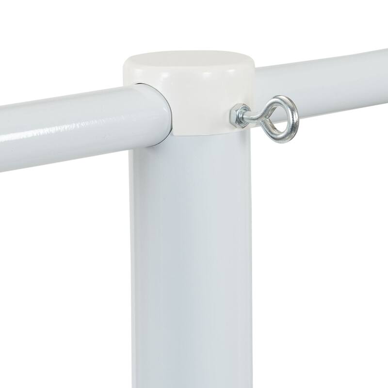 Household Essentials White Mega T-Post Assembly Clothesline Pole