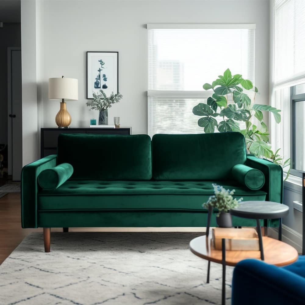 Lando 70" Velvet Square Arm Sofa