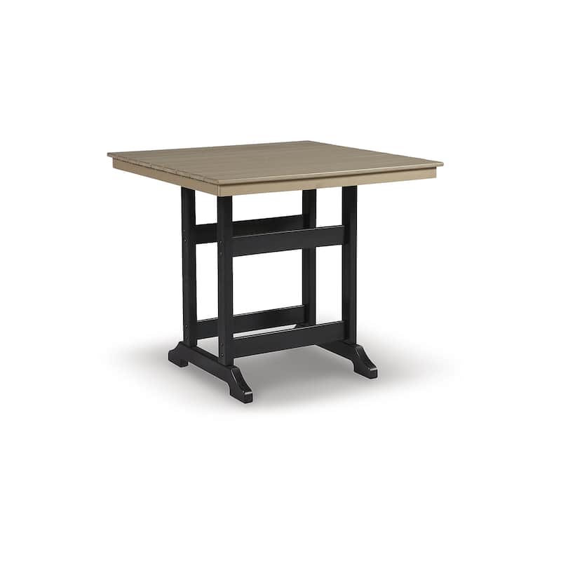 Signature Design by Ashley Fairen Trail Black/Driftwood 3-Piece Outdoor Dining Package - 42"W x 42"D x 37"H