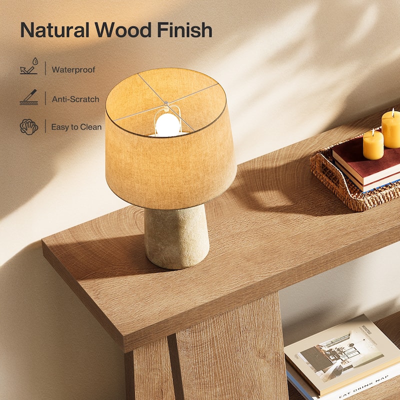 70.8 Inches Large Console Table with Storage Shelf for Entryway