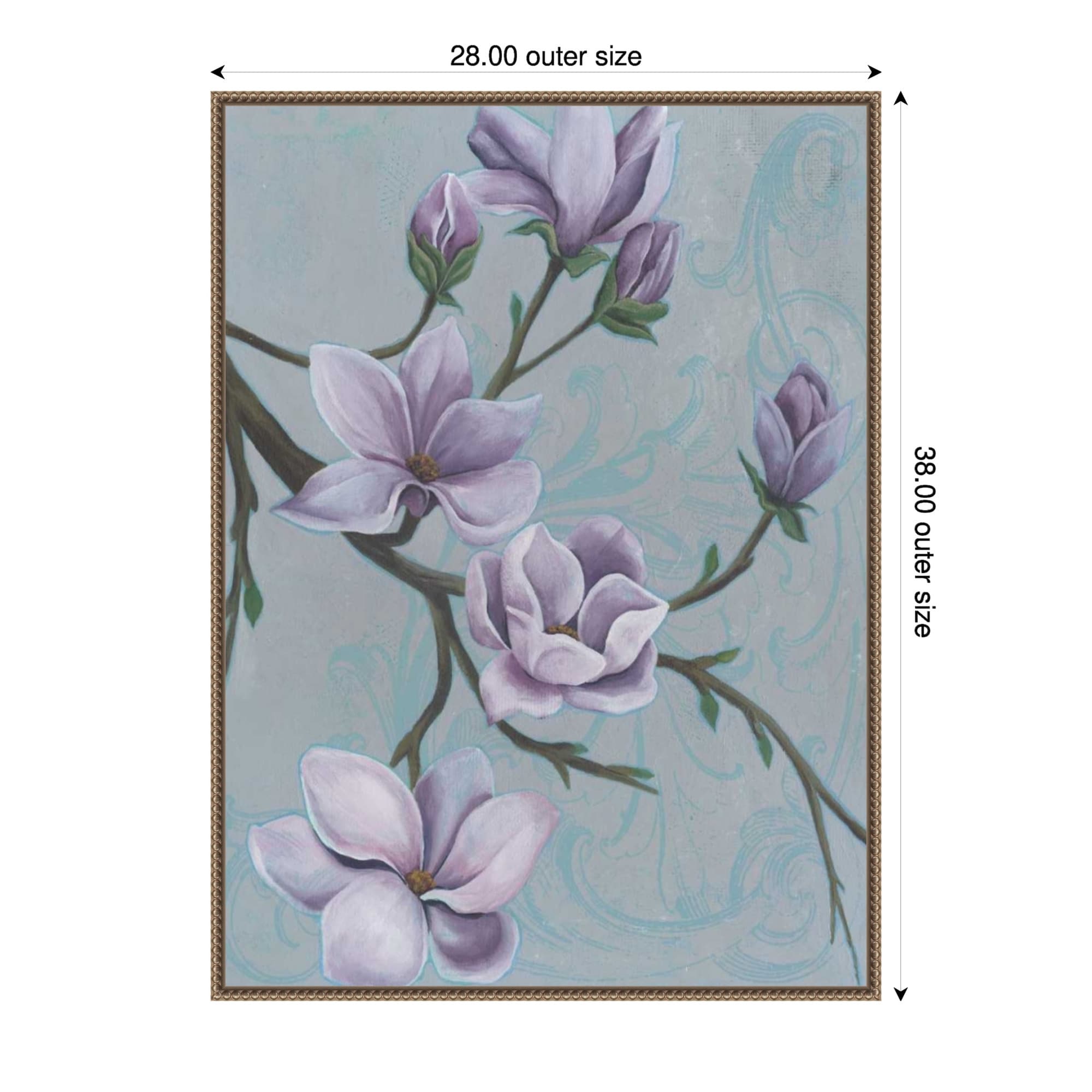 Branches of Magnolia No. 2 by Grace Popp Framed Canvas Wall Art Print