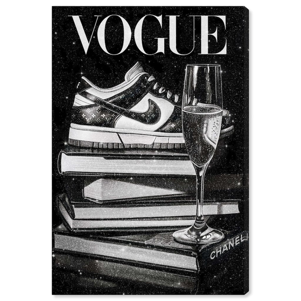Sneaker Glitz and Glam Cover Canvas by Art Remedy, Gallery Wrapped