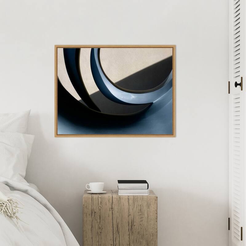 Architectural Curve III by Jim Christensen Framed Canvas Wall Art Print - Sylvie Maple