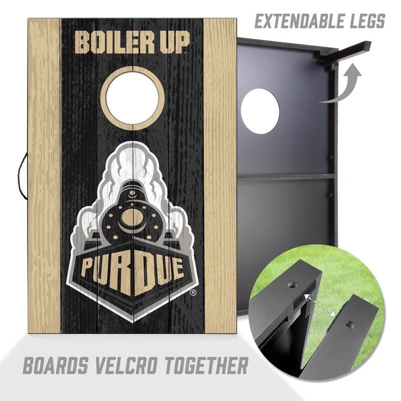Purdue Boilermakers NCAA Compact 2x3 Tailgate Cornhole Board Set
