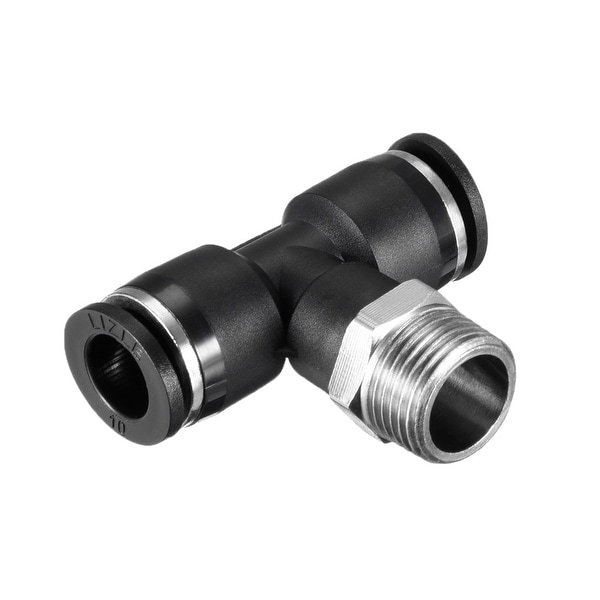Push To Connect Fittings T Type Thread Tee 25/64" x 3/8" G Male Thread - 25/64"OD x 3/8" G