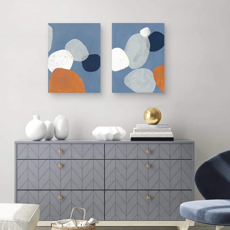 Overlapping Orbs 1, 2 by ML Studio Canvas Art Prints