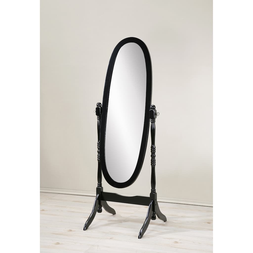 Roundhill Furniture Copper Grove Monks Hood Traditional Wooden Floor Cheval Mirror