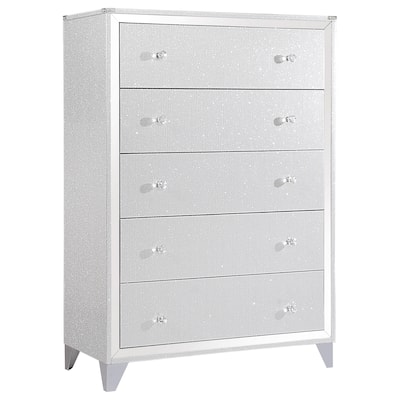 Larue Contemporary Wood 5-drawer Bedroom Chest Silver