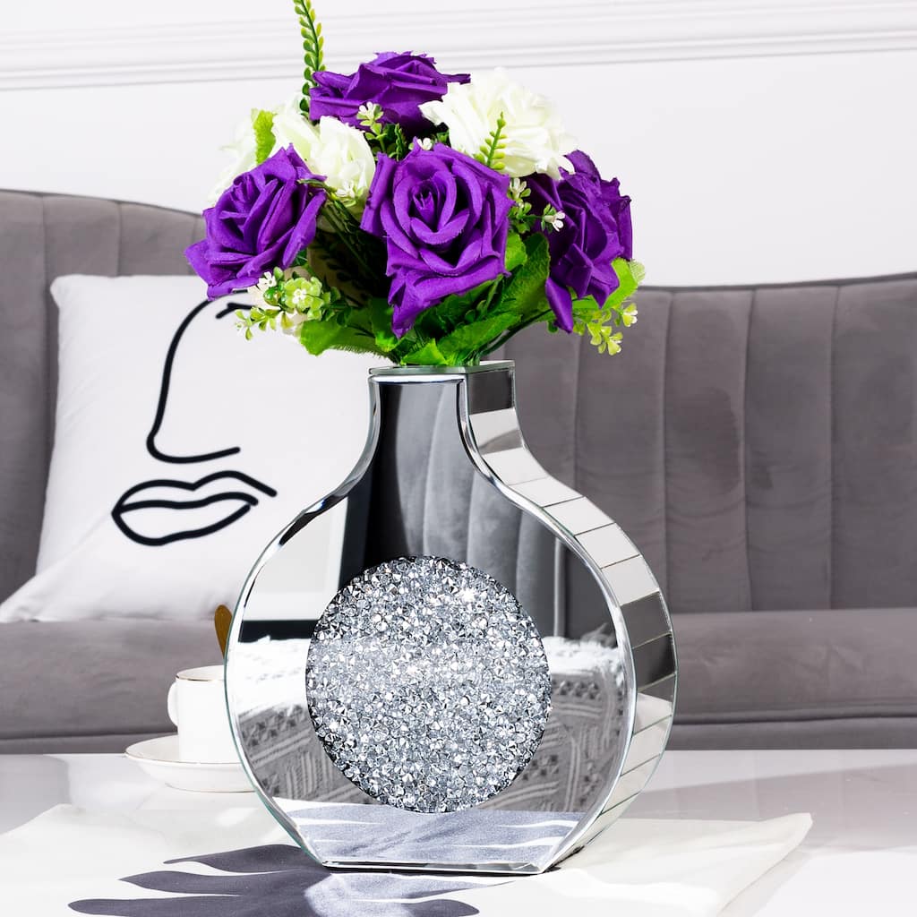 Flower Vase Mirrored Decorative Vase