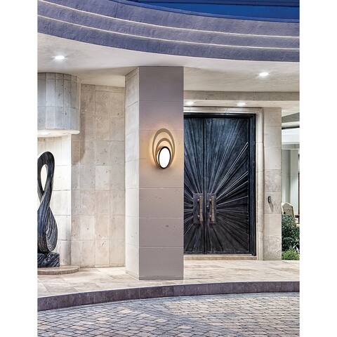 Stratus 20-inch Polished Stainless Large LED Outdoor Wall Sconce