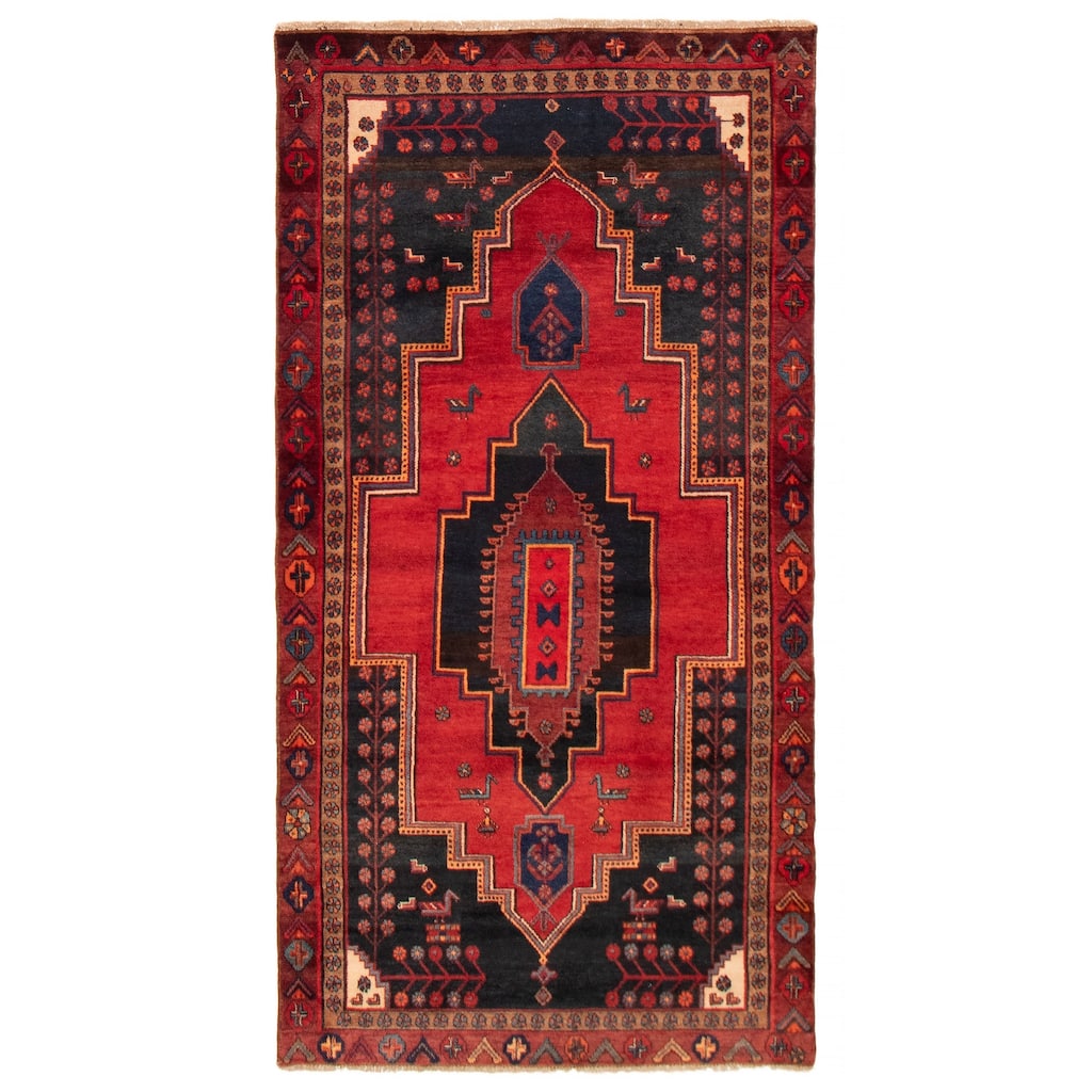 ECARPETGALLERY Hand-knotted Anadol Red Wool Rug - 3'10 x 7'5