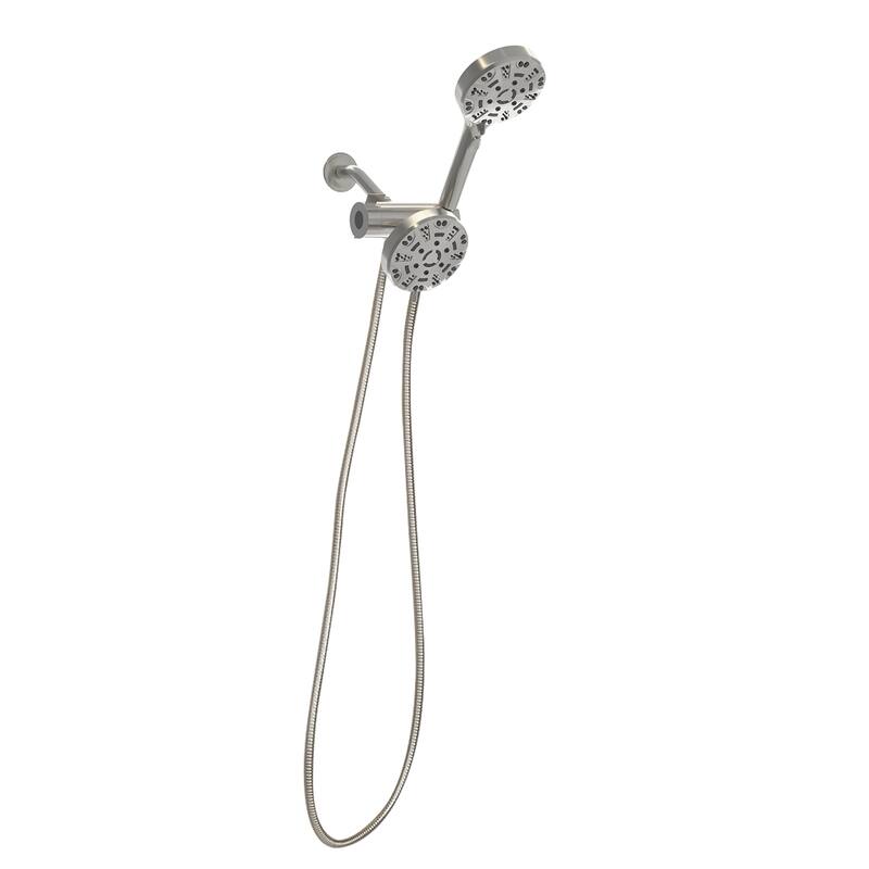 Topcraft Wall Mount Multi-Functional Dual Head Showerhead - Brushed Nickel