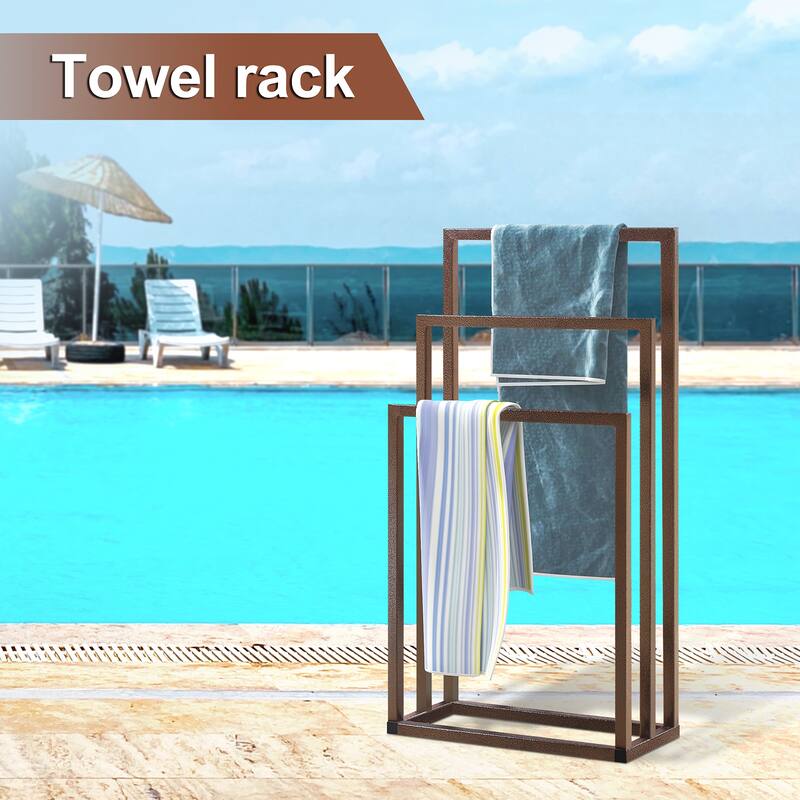 Metal Freestanding Towel Rack 3 Tiers Hand Towel Holder Organizer for Bathroom Accessories