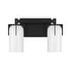 preview thumbnail 1 of 3, Caldwell 2-Light Bathroom Vanity Light Matte Black