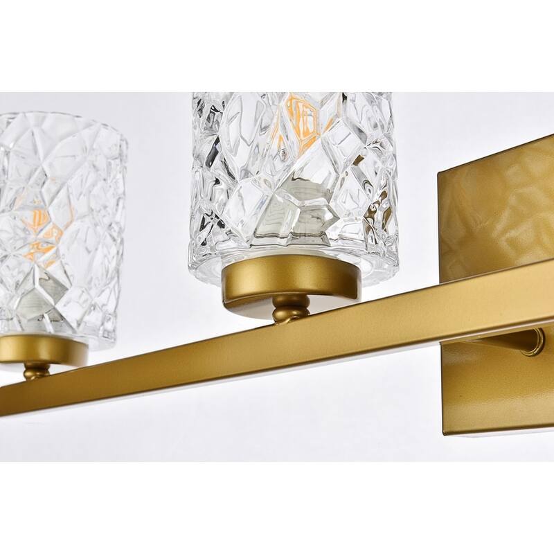 Cara 4 Light Bath Sconce with Clear Shade