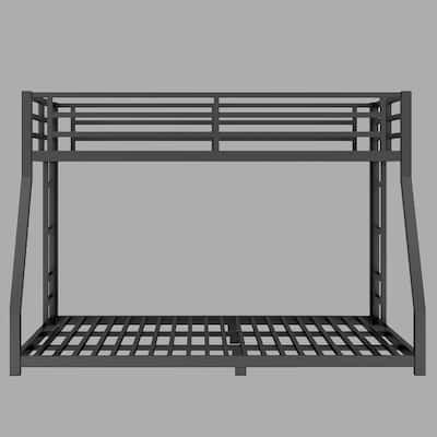 Full/Twin XL Over Queen Metal Bunk Bed for Teens & Adults, Sturdy & Noise-Reduced