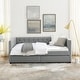 Mid-century Inspired Button Upholstered Twin Size Daybed with 2 Drawers ...